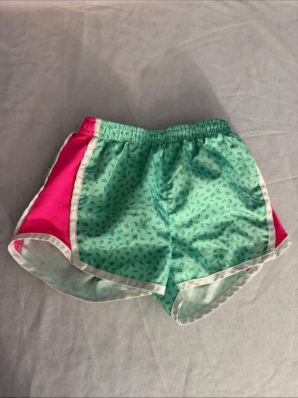 Nike Colorblock Athletic Shorts Duo - Mint, Hot Pink & Neon